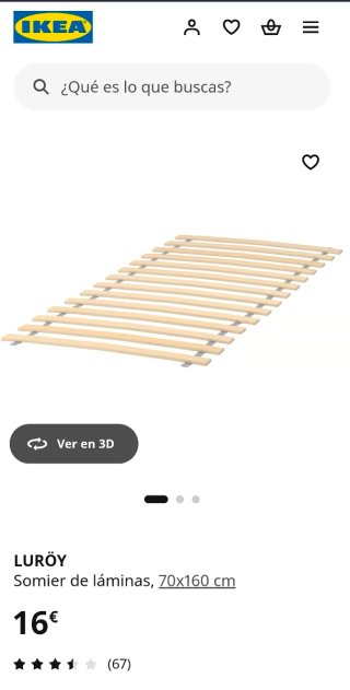 Somier LURÖY IKEA 70x160 - SIN USAR