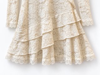 Vestido corto encaje blanco nuevo con etiqueta