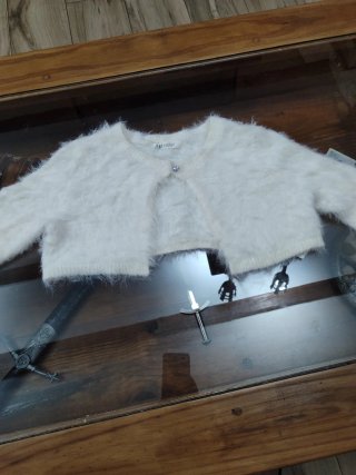 Chaqueta Bolero Blanca H&M Niña 6-8 Años
