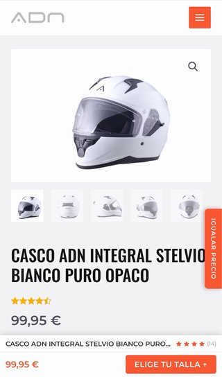 Casco ADN Integral Stelvio Bianco Puro Opaco