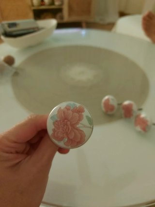 Tiradores cerámica Zara Home flores
