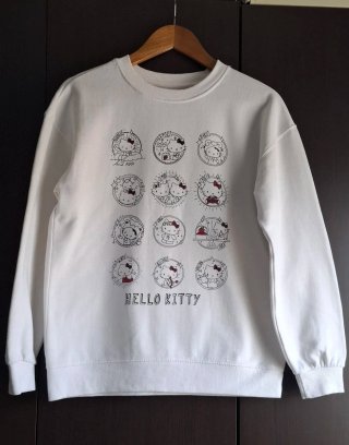 Sudadera Hello Kitty Blanca Talla Mediana