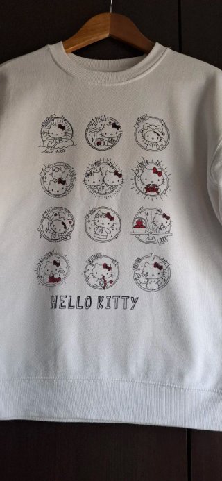 Sudadera Hello Kitty Blanca Talla Mediana