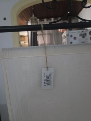 Biombo de Metal y Tela Alto 180 cm Ancho 120 cm