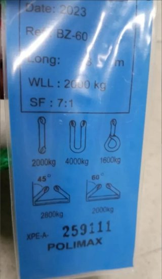 Pack de 5 Eslingas de Carga