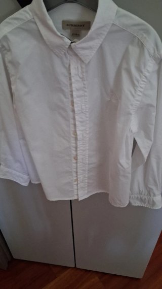Camicia Burberry Bambino Bianca