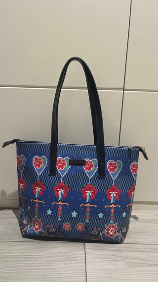 Bolso Azul Estampado