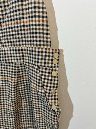 Peto a cuadros marrón Zara Talla XL