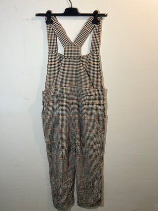 Peto a cuadros marrón Zara Talla XL