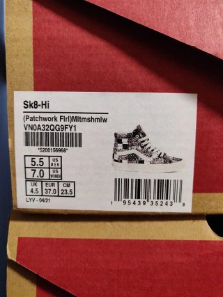 Vans Sk8-Hi Floral Patchwork Tg 37