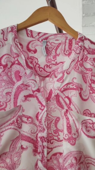 Blusón Estampado Blanco y fruccia