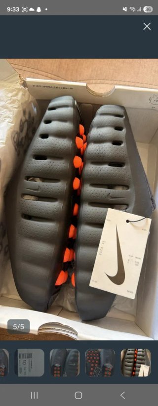 Chanclas Nike Hombre/Mujer Gris Naranja