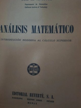 Análisis Matemático - Tom M. Apostol