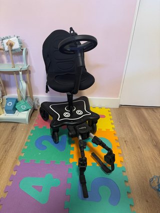 Patín para carrito con asiento y volante