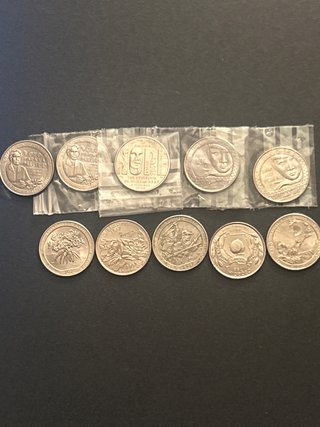 Colección de 10 Monedas de 1/4 de Dólar EEUU