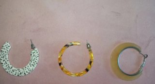 Lote 3 pares pendientes aro