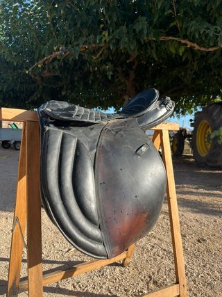 Montura de caballo inglesa de cuero