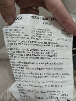 Portabebés Neko Lino Recién Nacido