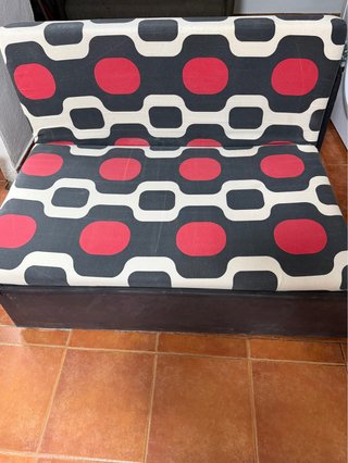Sofá Cama con Estampado Geométrico