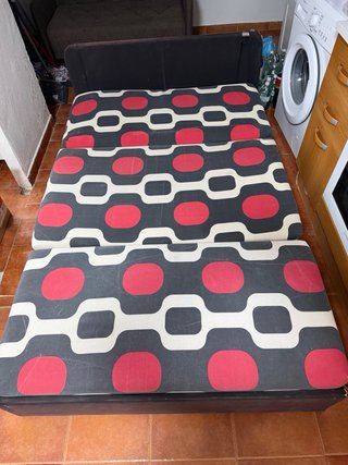 Sofá Cama con Estampado Geométrico