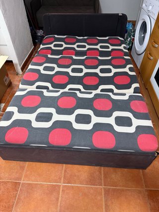 Sofá Cama con Estampado Geométrico
