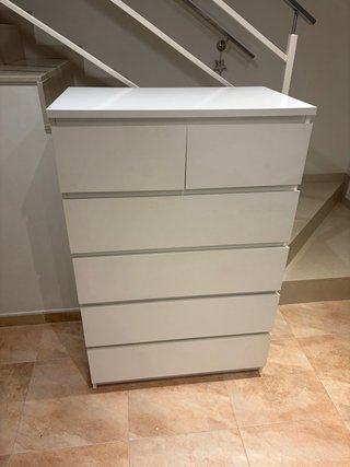 Cómoda IKEA MALM 6 cajones blanca
