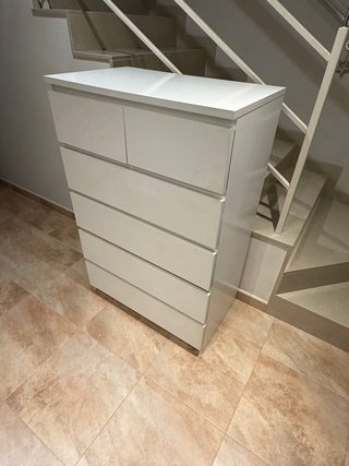 Cómoda IKEA MALM 6 cajones blanca