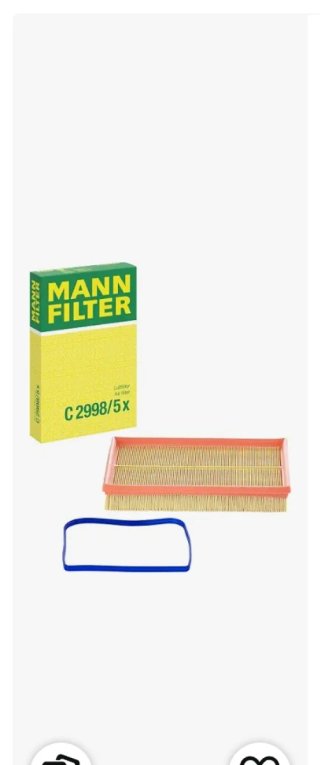 Filtro de Aire Mann Filter C 2998/5x.Para Citroen
