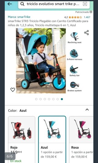 Triciclo evolutivo smarTrike azul