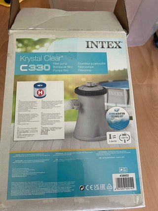 Pack piscina Intex C330 + limpieza + cobertor 305