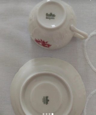Tazas de café Rosenthal porcelana floral