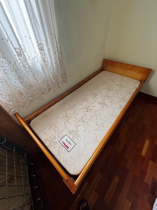 Cama nido 90x190 cm de madera con canapé y colchón
