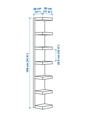 Estantería LACK IKEA 7 baldas, vertical o horizont