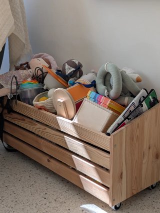 Caja Ikea IVAR con ruedas 78x30cm