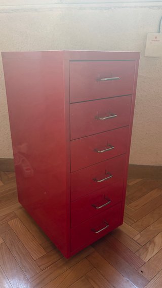 Cajonera IKEA HELMER Roja