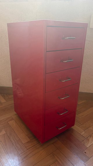 Cajonera IKEA HELMER Roja