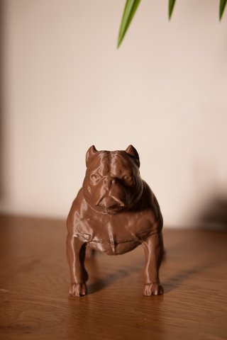 Figura American Bully 3D · decoración y regalo