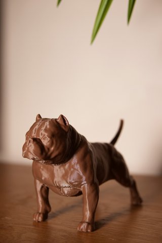 Figura American Bully 3D · decoración y regalo