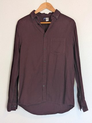 Camisa Manga Larga Berenjena Talla M H&M