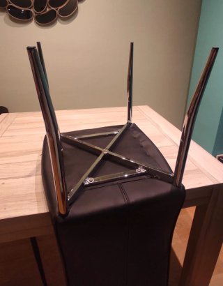 Set 4 Sillas Comedor Salon Negras