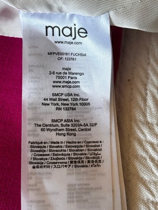 Americana Maje T36 Rosa