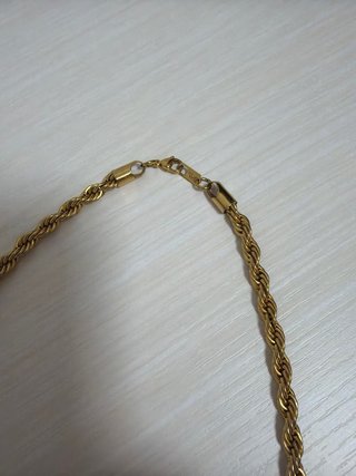 Collana Catena Rope Oro Corda 4mm - Acciaio Inox -