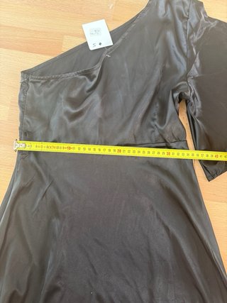 Vestido largo satén negro