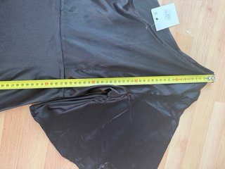 Vestido largo satén negro