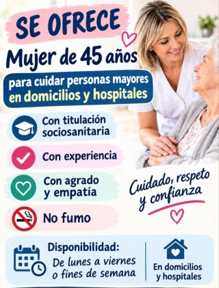 Me ofrezco para cuidar a personas mayores