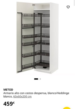 Armario despensa METOD blanco 60x60x200 cm