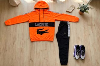 Chándal Lacoste naranja y negro Talla XL y XXL