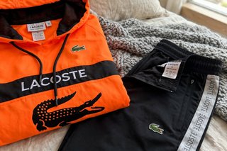Chándal Lacoste naranja y negro Talla XL y XXL