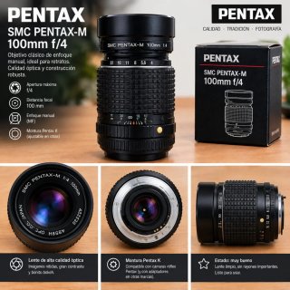 Objetivo Pentax SMC 100mm f/4 K
