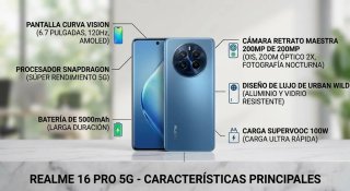 REALME 16 PRO 5G 512GB/ NUEVO!!//GARANTÍA!!CAMBIO!